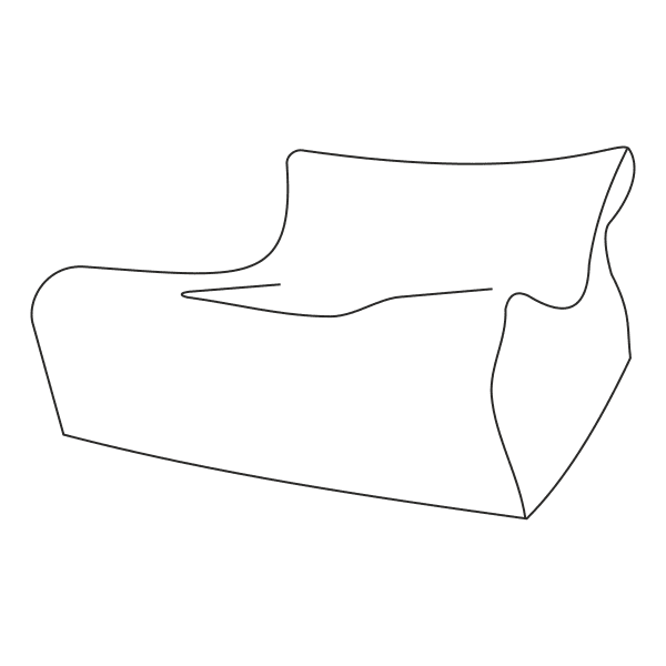 Desenho Técnico do Pufe Lounge – Exterior